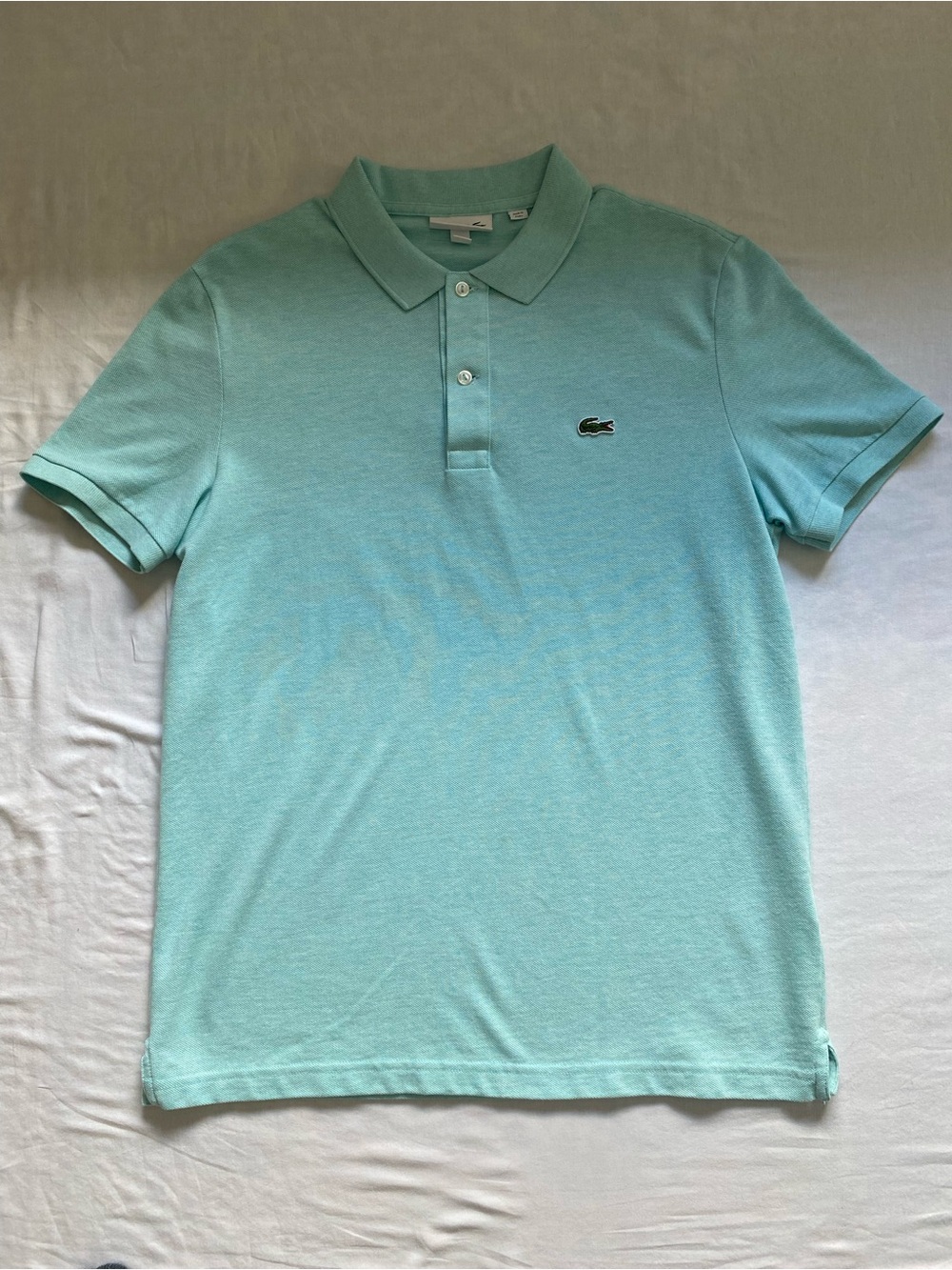 Lacoste Men’s Seafoam Green Polo Shirt - Size L